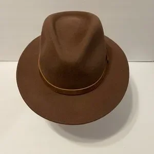 BRIXTON Messer Felted Wool Hat L ??? Messer Packable Wool Felt Fedora Hat - Khaki – Village Hat Shop main image 4